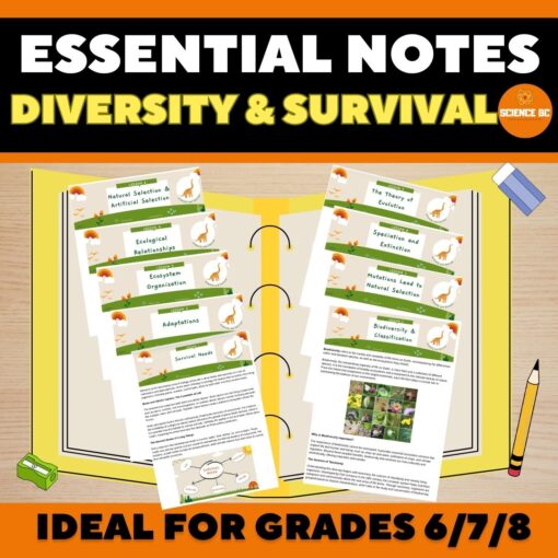 Diversity and Survival- Essential Notes Bundle