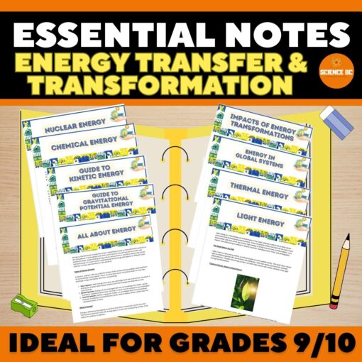 *Energy Transfer and Transformation Essential Notes Bundle